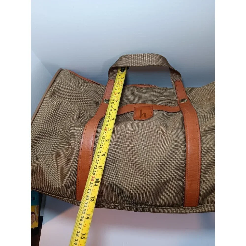 Hartmann Vintage Leather and Nylon Weekender Duffel Bag - Classic Travel Luggage